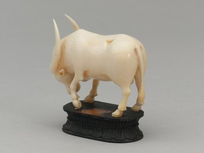 Fekete püspök, sakkfigura, India, 1820 körül alkotó: Leonard Limousin