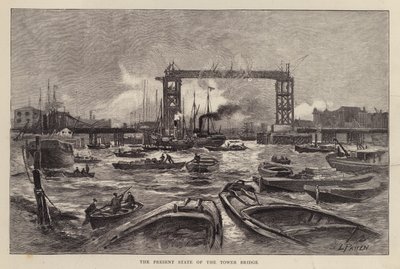 Tower Bridge épül, London alkotó: Leonard Patten