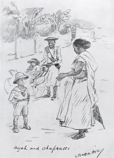 Ayah und Chaprasi von Leonard Raven Hill