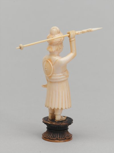 Fekete gyalog, sakkfigura, India, 1820 körül alkotó: Leonard Wells Volk