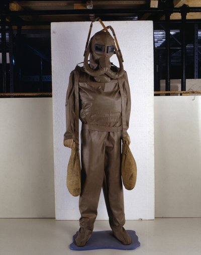 Leonardo da Vinci (Leonardo da Vinci) által tervezett modellből készült búvármodell. alkotó: Leonardo da (after) Vinci
