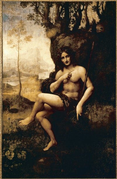 Bacchus (olaj transzponált vászonra alkotó: Leonardo da (studio of) Vinci