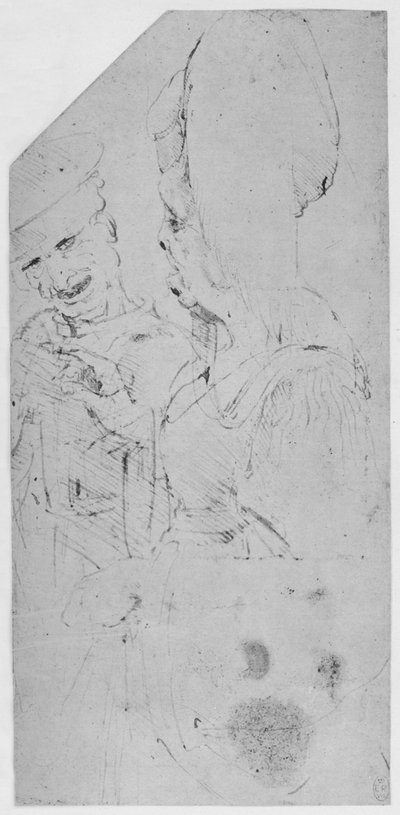 Egy groteszk jegyesség, c1480, 1945 alkotó: Leonardo da Vinci