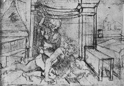 Arisztotelész és Phyllis, 1480, 1945 alkotó: Leonardo da Vinci