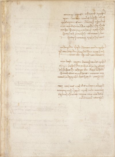 Arundel 263, f.151, Leonardo da Vinci feljegyzései a Codex Arundel-ből (toll és tinta papíron) alkotó: Leonardo da Vinci