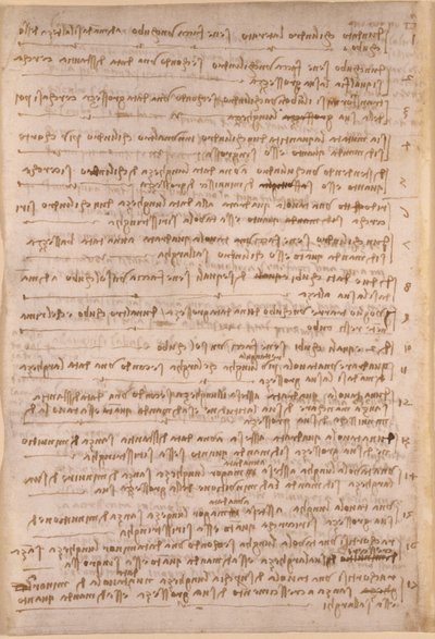 Arundel 263, f.154v, Leonardo da Vinci jegyzetei a Codex Arundel-ből (toll és tinta papíron) alkotó: Leonardo da Vinci