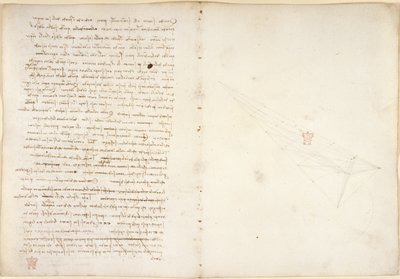 Arundel 263, f.57v, f.46 Megjegyzések a vízről, a Codex Arundel-ből (toll és tinta papíron) alkotó: Leonardo da Vinci