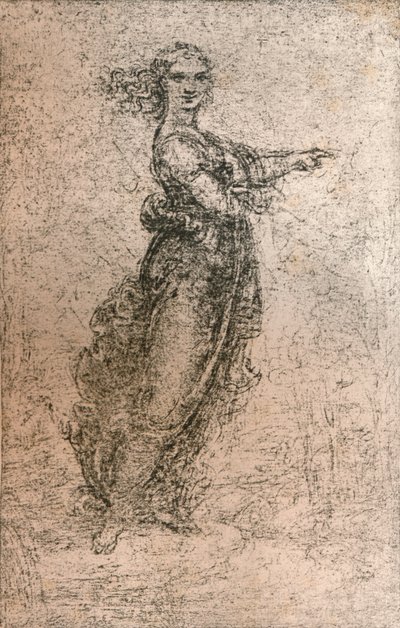 Egy női alak szénrajza, c1472-c1519 1883 alkotó: Leonardo da Vinci