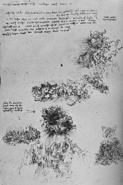 A pusztulás esője a mennyből a földön, c1480 1945 alkotó: Leonardo da Vinci