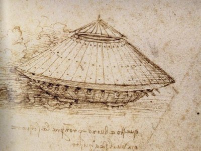 Páncélozott harckocsi rajza, 1485 körül alkotó: Leonardo da Vinci