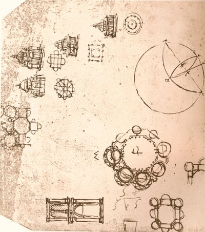 Egyházi építészet rajza, c1472-c1519 1883 alkotó: Leonardo da Vinci