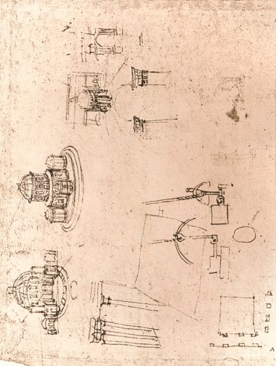 Egyházi építészet rajza, c1472-c1519 1883 alkotó: Leonardo da Vinci