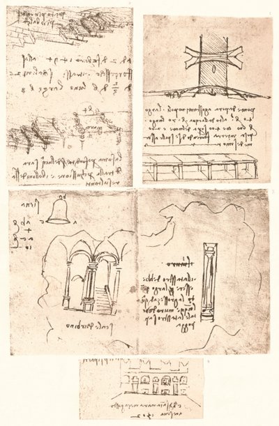 Négy topográfiai rajz, c1472-c1519 1883 alkotó: Leonardo da Vinci
