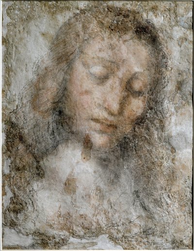 Megváltó Krisztus feje – rajz alkotó: Leonardo da Vinci