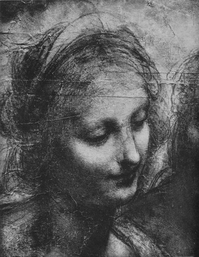 A Szűz feje – Szűz és gyermeke Szent Annával és Szent János csecsemővel, c1480 1945 alkotó: Leonardo da Vinci