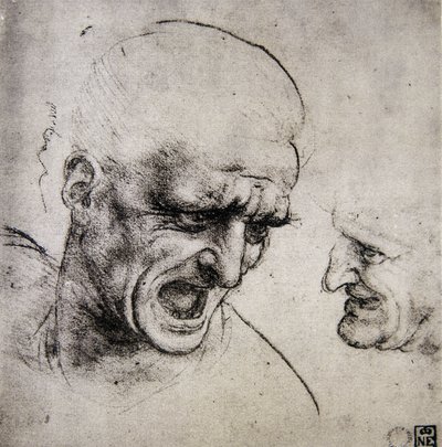 Leonardo da Vinci (Leonardo da Vinci) (1452-1519): Tanulmány az Anghiari csatához (Képzeld el) alkotó: Leonardo da Vinci