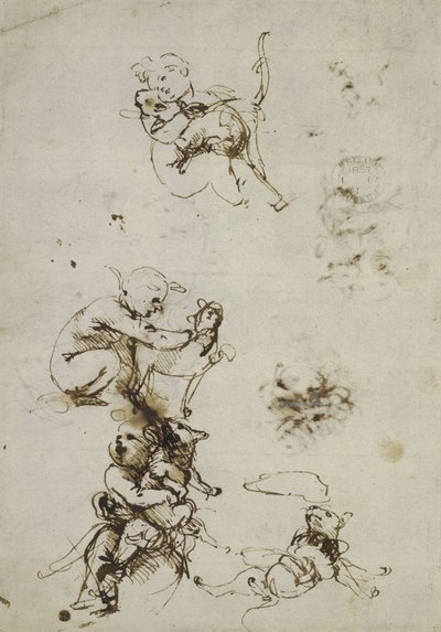 Leonardo da Vinci, 1857,0110.1 tárgy - előlap (British Museum) alkotó: Leonardo da Vinci