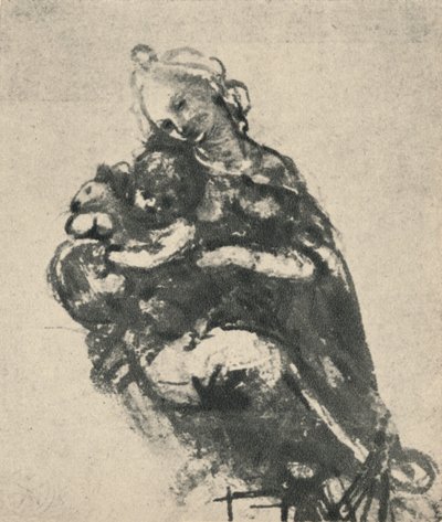 Madonna és gyermek macskával, c1475 1945 alkotó: Leonardo da Vinci