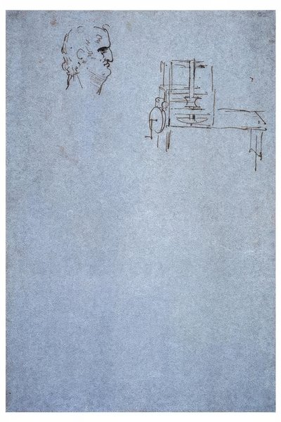 Férfi profilportré alkotó: Leonardo da Vinci