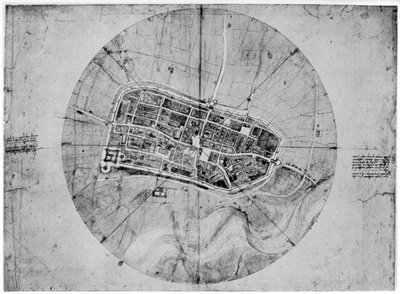 Imola terve, Olaszország, c1502 1954 alkotó: Leonardo da Vinci