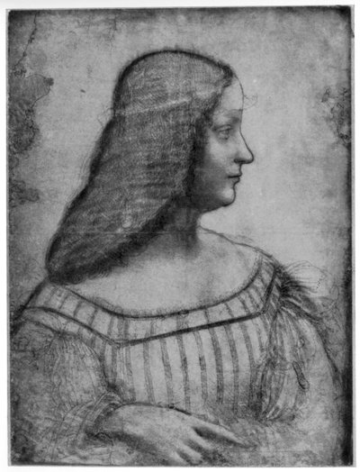 Isabella dEste portréja, 1500, 1954. alkotó: Leonardo da Vinci