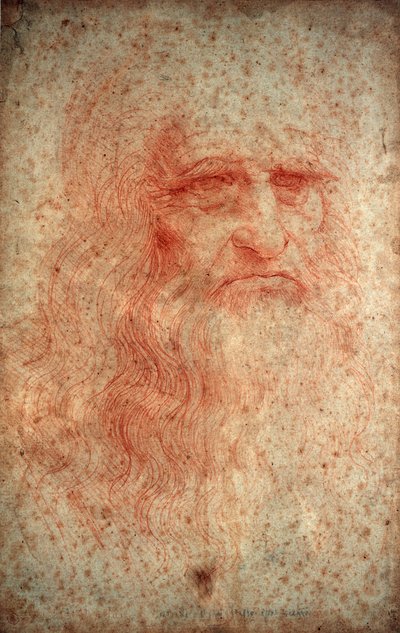 Leonardo da Vinci olasz festő, szobrász, mérnök és építész önarcképe, c1513 alkotó: Leonardo da Vinci