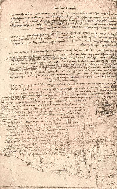 Vázlat az örmény hegyekről, c1472-c1519 1883 alkotó: Leonardo da Vinci