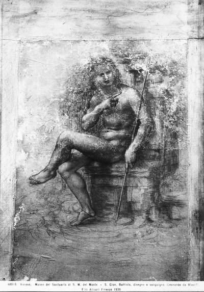 Keresztelő Szent János (kréta papíron) alkotó: Leonardo da Vinci