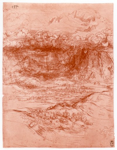 Vihar az Alpokban, c1503-1505 alkotó: Leonardo da Vinci