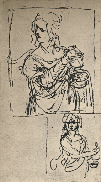 Tanulmányok egy Szent Mária Magdolnának, c1480-1482 1945 alkotó: Leonardo da Vinci