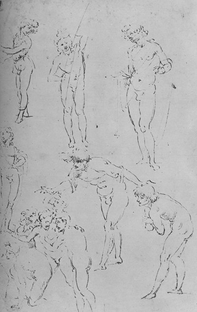 Studies of Figures and a Group of Figures, c1500 1945 alkotó: Leonardo da Vinci