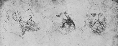 Cesare Borgia vezetőjének tanulmányai három nézőpontból, c1480 1945 alkotó: Leonardo da Vinci