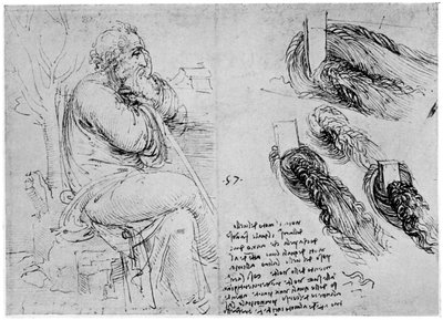 Tanulmányok a vízörvényekről, c1513, 1954 alkotó: Leonardo da Vinci