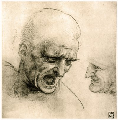 Tanulmány a harcos fejére alkotó: Leonardo da Vinci