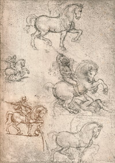 Tanulmány a Sforza-emlékműhöz, c1482-c1499 1883 alkotó: Leonardo da Vinci