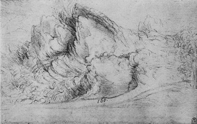 Study of Rock Formations, c1480, 1945 alkotó: Leonardo da Vinci