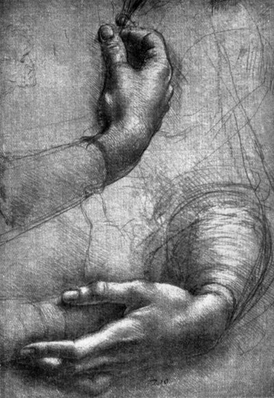 Kéztanulmány, 15. század 1930. alkotó: Leonardo da Vinci