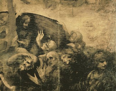 A bölcsek imádása (festmény fára) alkotó: Leonardo da Vinci