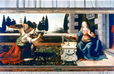 Angyali üdvözlet, 1472-1475 alkotó: Leonardo da Vinci