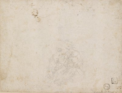 A Szűz és a Gyermek imádott, 1472-1519 alkotó: Leonardo da Vinci