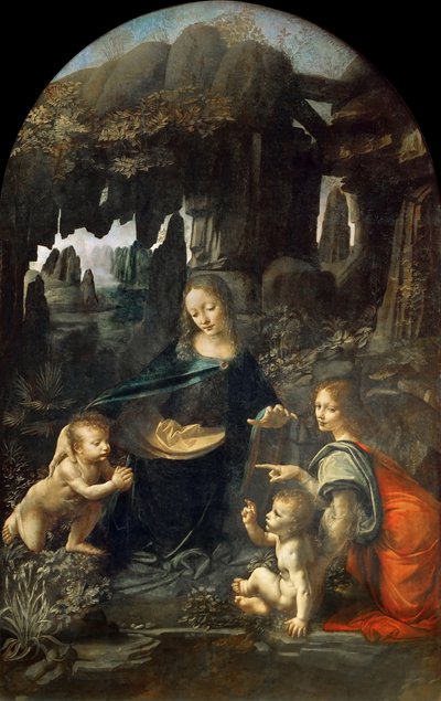 A Sziklaszűz, 1492 és 1508 között. alkotó: Leonardo da Vinci