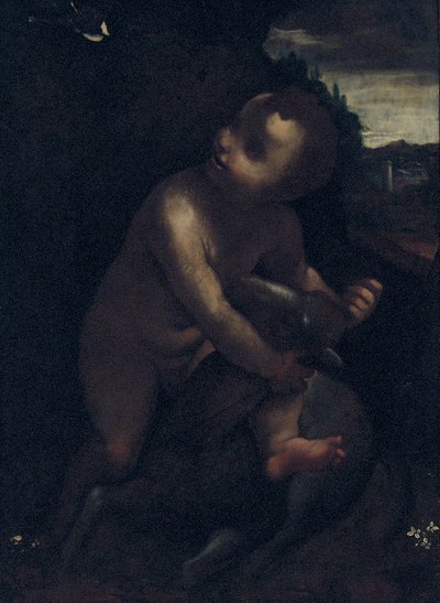 A csecsemő Keresztelő Szent János alkotó: Leonardo da Vinci