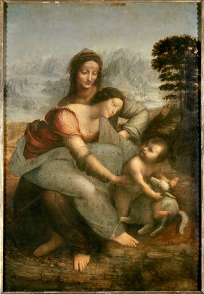 Szűz és gyermek Szent Annával alkotó: Leonardo da Vinci