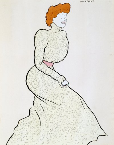Gabrielle Rejane (1856-1920) színésznő, Leonetto Cappiello (1875-1942) rajza alkotó: Leonetto Cappiello