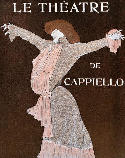 Sarah Bernhardt (1844-1923) színésznő, Leonetto Cappiello (1875-1942) illusztrációja a Le Theatre francia magazinból, 1903. április alkotó: Leonetto Cappiello