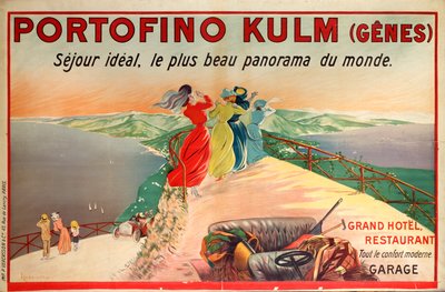 A Portofino Kulm Hotel reklámplakátja Camogliban, Olaszországban, XX. alkotó: Leonetto Cappiello