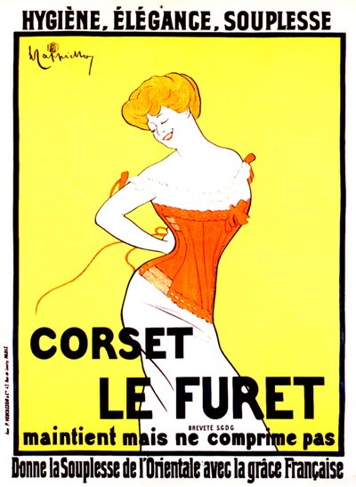 Leonetto Cappiello fűzőnyomatos hirdetése 1901 körül alkotó: Leonetto Cappiello