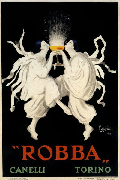 Spumante Robba Canelli reklámplakát, Torino, Olaszország, 1921 alkotó: Leonetto Cappiello