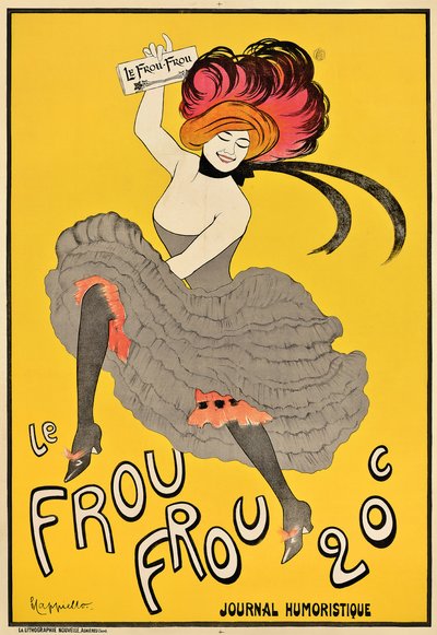 A "Le Frou Frou" francia folyóiratot reklámozó plakát, 1899 alkotó: Leonetto Cappiello