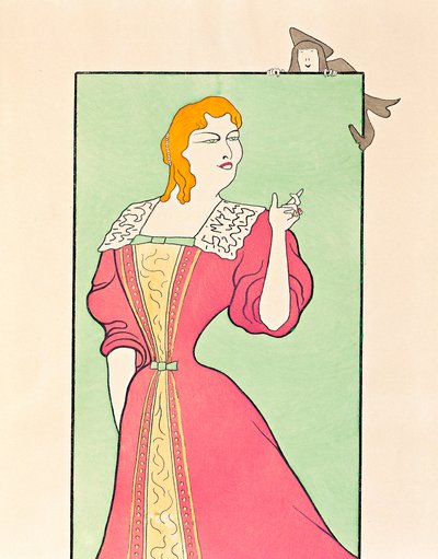 A színész Marie-Louise (Marie Louise) Marsy (1866-1942) Elmire karakterét alakítja MOliere (francia színdarabíró) „Tartuffe ou l